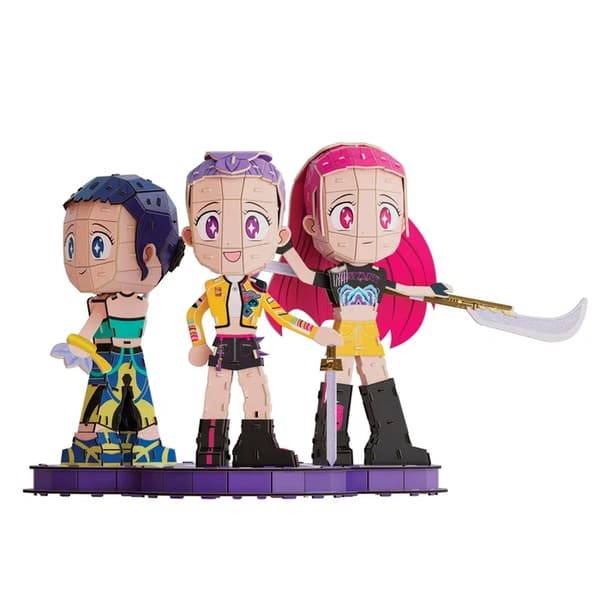 K-Pop Demon Hunters 4D Build Huntrix Chibis