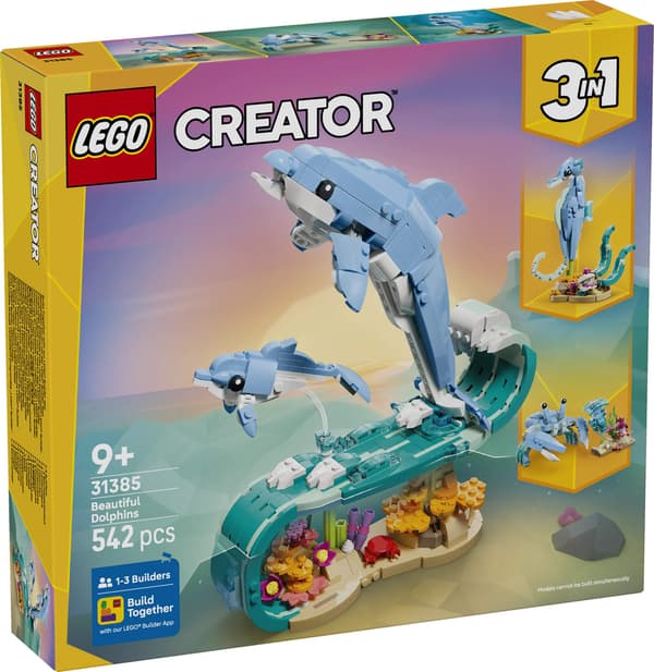 LEGO® Creator Havsdjur: vackra delfiner 31385