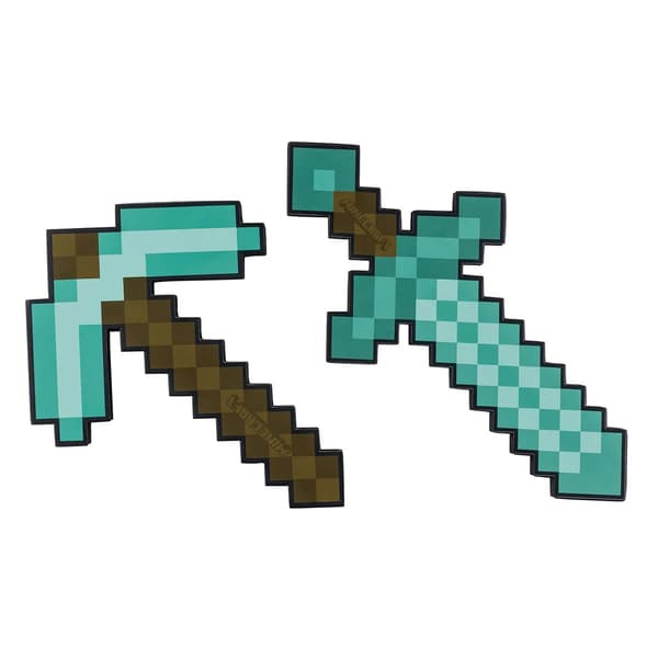 Minecraft Sword and Pickaxe Set Foam