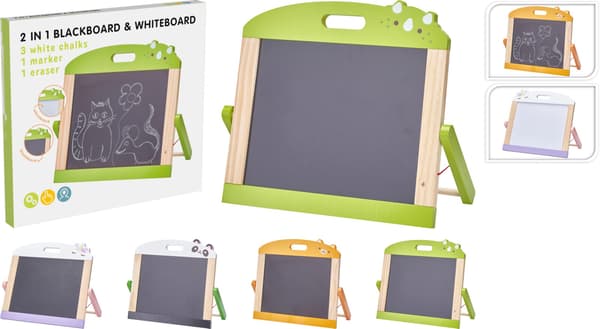 Tegnebræt og whiteboard 2-i-1 med tilbehør Grøn Dino