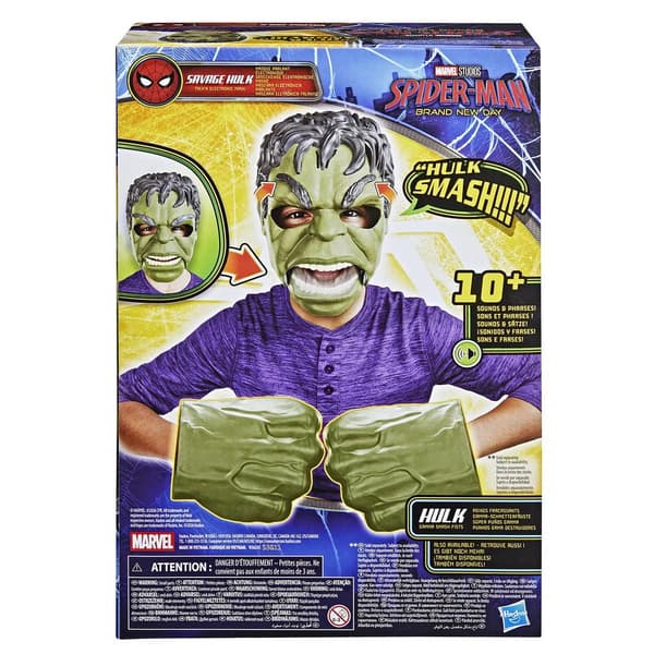 Spiderman Savage Hulk Mask med ljud