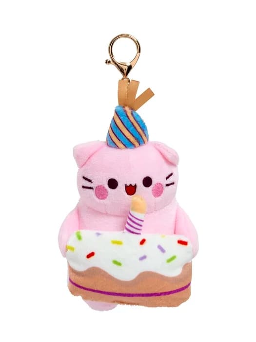 Pembe Avaimenperä Plush 12cm Happy Birthday