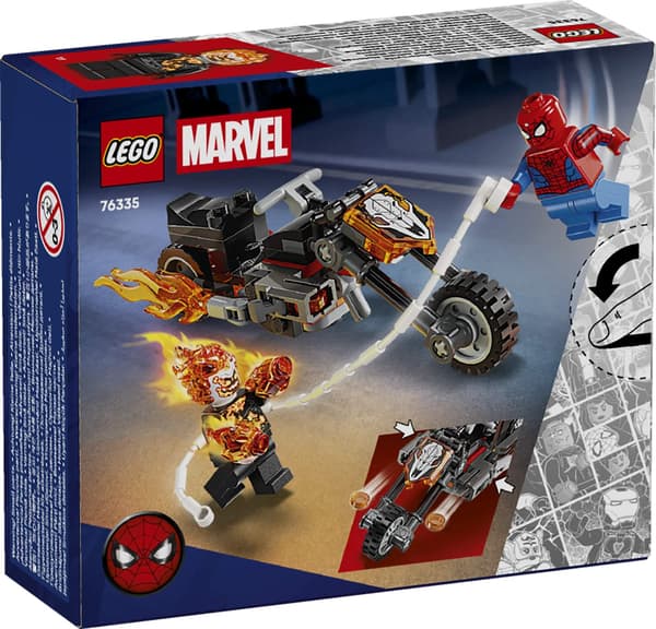 LEGO® Marvel Spider-Man mod Ghost Rider på motorcykel 76335
