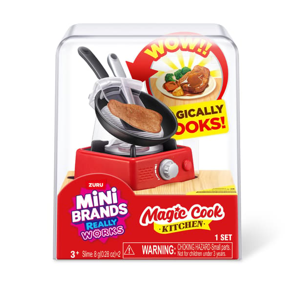 Mini Brands Magic Cook Kitchen Rød kogeplade med stegepande