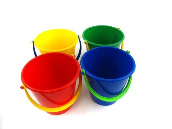 Spand 2 liter Rød