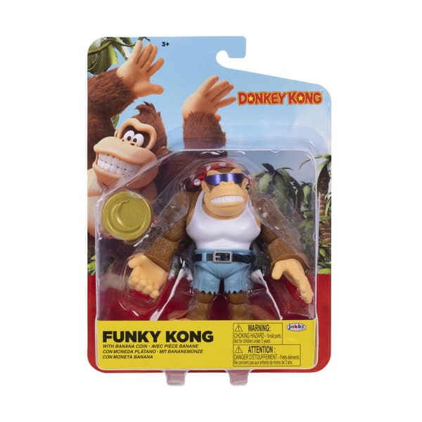 Donkey Kong Figur 10cm Funky Kong with Banana coin