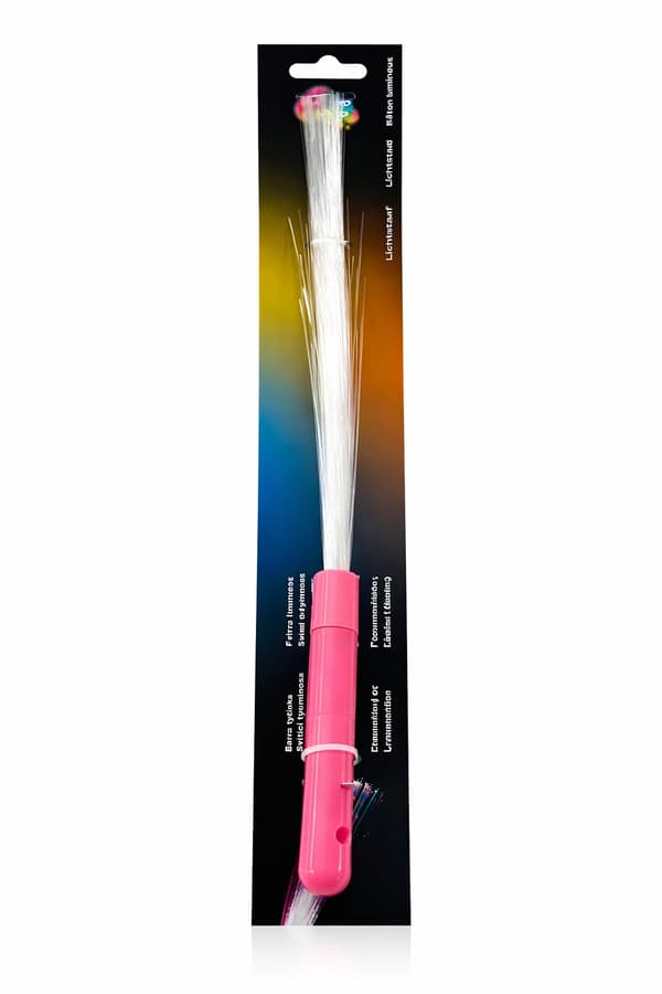 Ljusstav Fiberoptisk 35cm Rosa