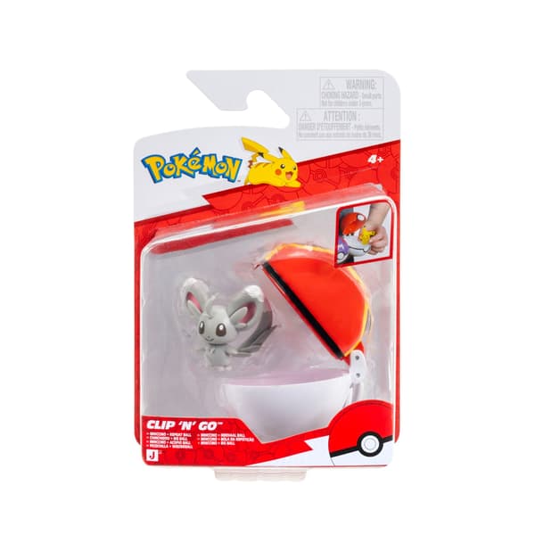 Pokemon Clip n Go Minccino + Net Ball