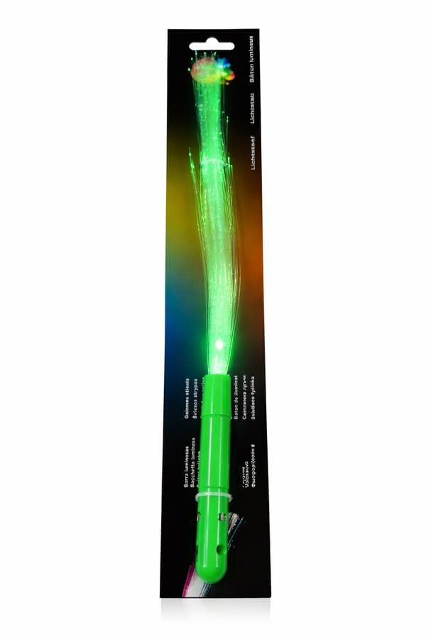 Ljusstav Fiberoptisk 35cm Grön