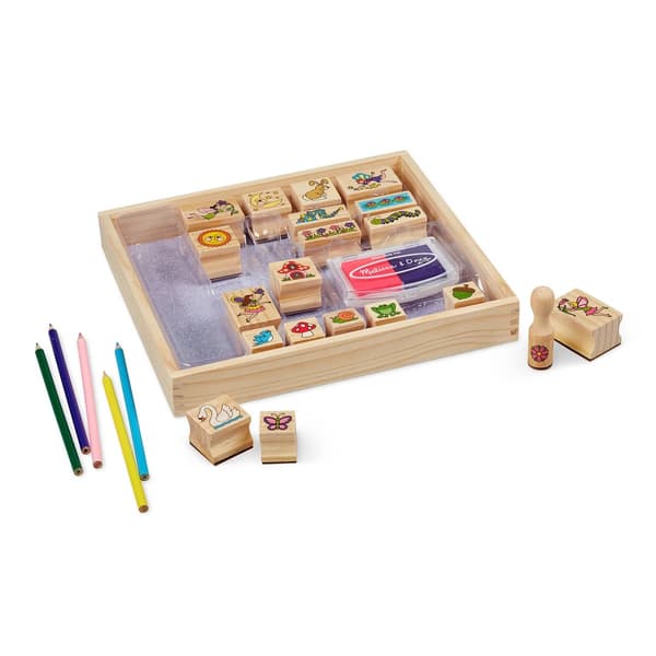 Stämpelset i trä 20-pack Fairy Garden