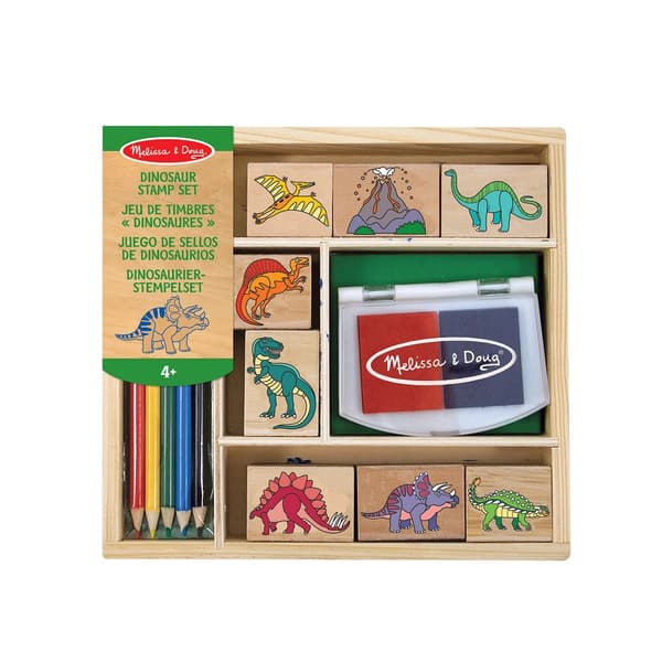 Puiset leimasimet 8 kpl Dinosaur