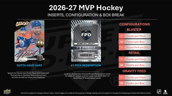 Upper Deck mvp NHL 2026-27 Hel Box 36 paket