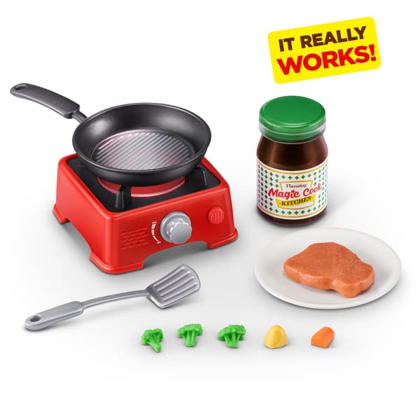 Mini Brands Magic Cook Kitchen Rød kogeplade med stegepande