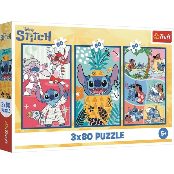 Trefl Stitch 3-pack Pussel 3x80 bitar
