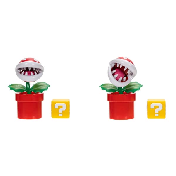 Super Mario Figur 10cm W50 Piranha Plant with ? Block