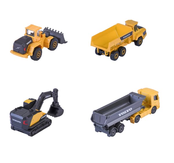 Majorette Volvo Construction 4-pack Giftpack