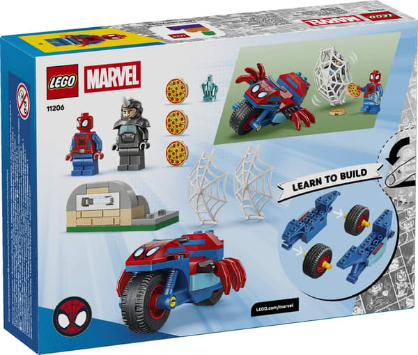 LEGO® Marvel Spidey på sin motorcykel mod Rhino 11206