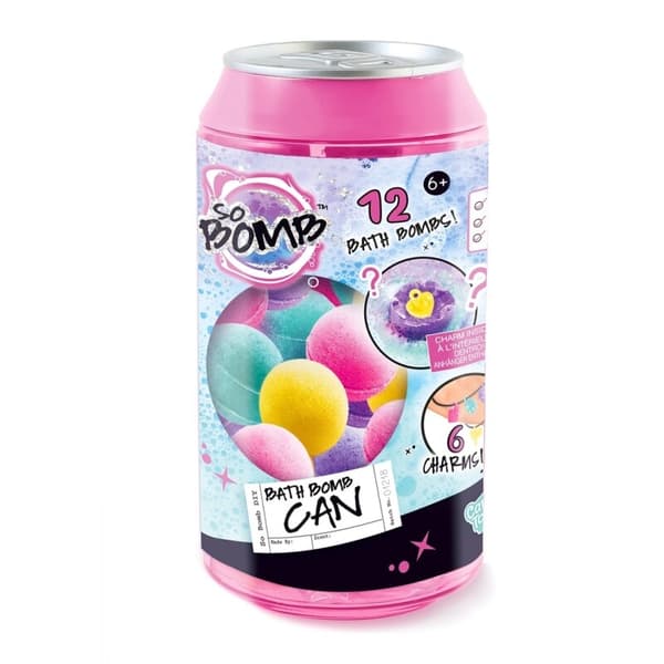So Bomb Bath Bomb Can Lyserød