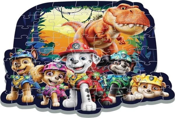 Paw Patrol Dino Plåtlåda med 3 Pussel