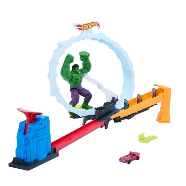 Hot Wheels Superstar Speeders Spiderman & Hulk Smashdown