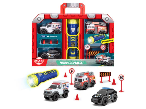 Dickie Toys Micro SOS Legesæt med lommelygte
