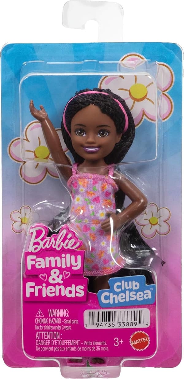 Barbie Chelsea Docka Mörk Rastaflätor