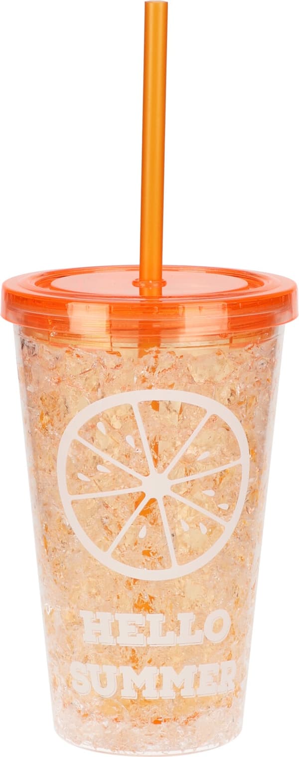 Køleskab med sugerør 500ml Hello Summer