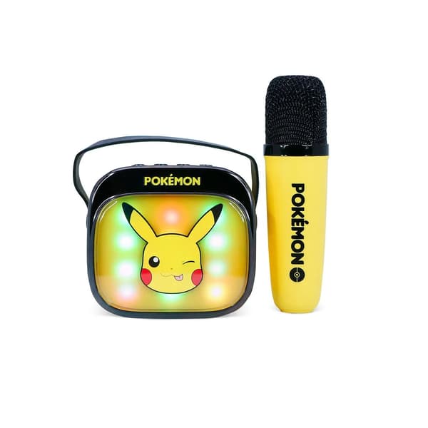 Pokemon Langaton Karaoke Kaiutin Mikrofonilla LED