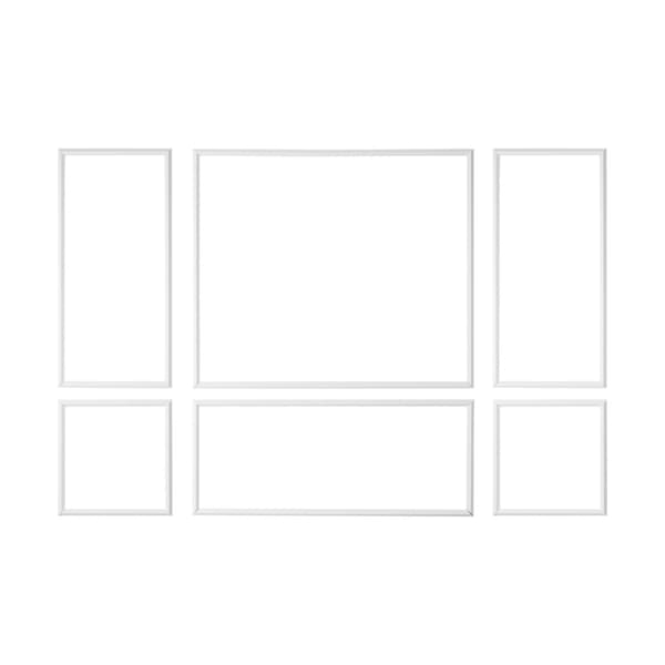 Vägglist och bröstpanel 3-pack - Panelkit - Målningsbar polystyren - Lättvikt - Enkel montering - 58x143 + 58x58 cm - Vit