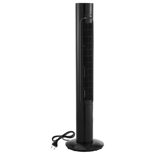 Tårnventilator - Søjleventilator - 50° Oscillerende - 3 Hastigheder og 3 Tilstande - 7,5 Timers Timer - Kraftig Luftcirkulation 4,2 m/s - Sort
