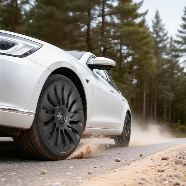 Hjulkapsler - Model Y - 48,3 cm (R19) - Sæt med 4 - 14-eget design - ABS-plast - Klikmontering - Mat sort