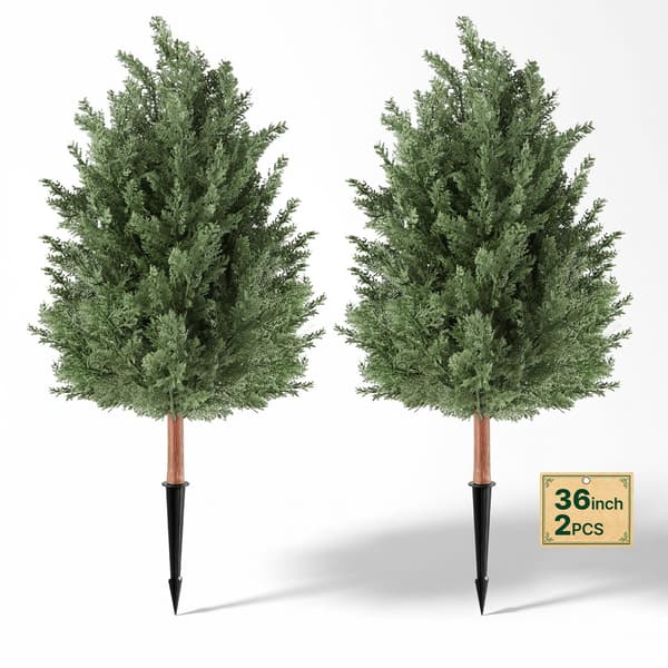Tekotuijapensaat - Koristepensaat - 2 kpl - 91,4 cm - Maapiikit - Sisä- ja ulkokäyttöön - Vihreä