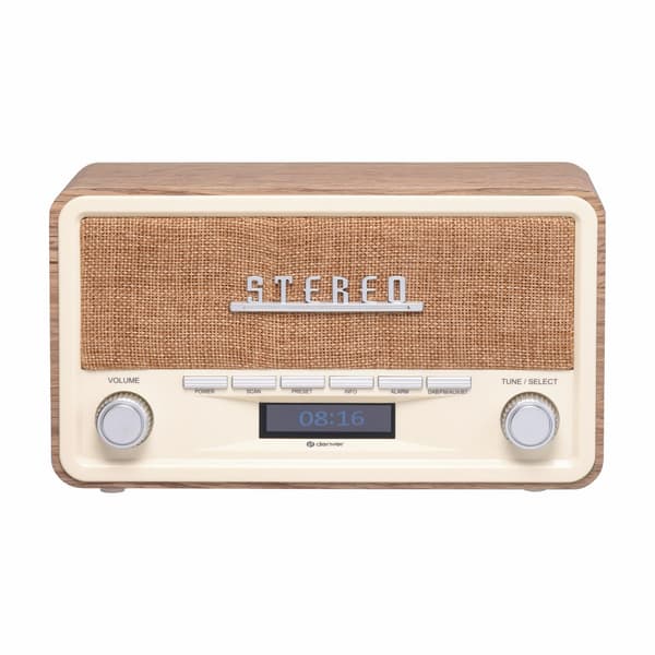 Denver DAB-18LW DAB-radio, lyst træ