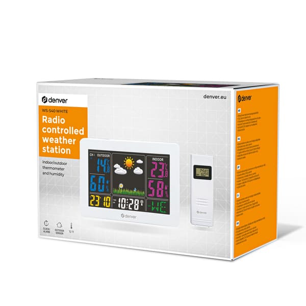 Denver WS-540W værstasjon, hvit