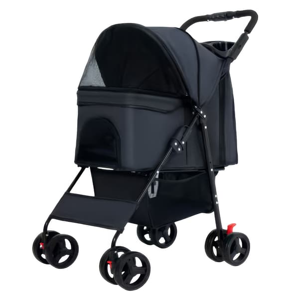 Trekker Hundeklapvogn 15 kg, Sort