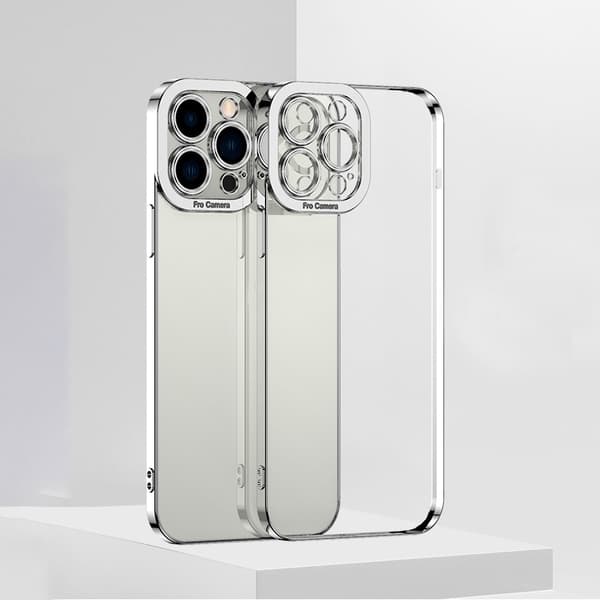 Skal iPhone 11 Pro Max Silver Galvaniserad traspar