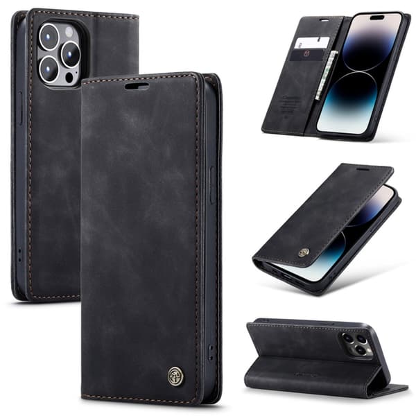 Fodral iPhone 14 PRO - CaseMe Plånbok Svart