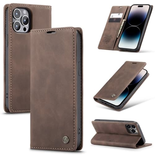 Fodral iPhone 14 - CaseMe Plånbok Kaffebrun