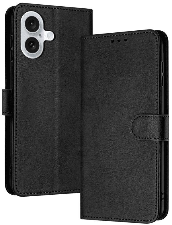 Plånboksfodral till iPhone 16 Plus Svart