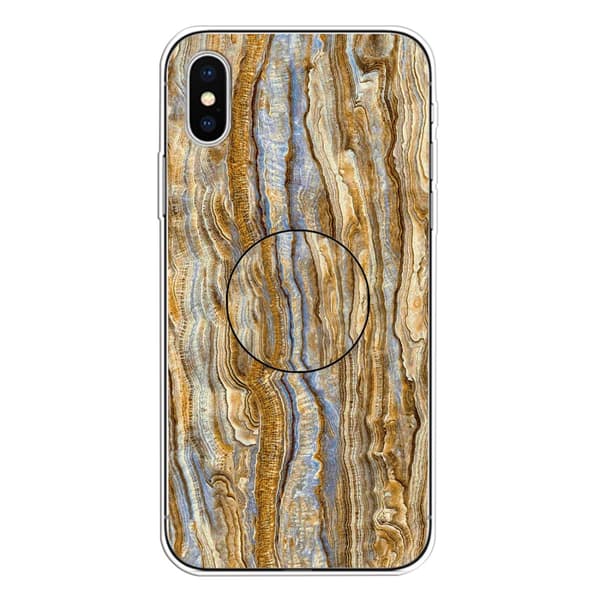 Skal - iPhone X/XS - TPU Marmorlack Brun