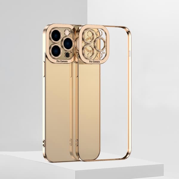 Skal iPhone 12 Guld Galvaniserad trasparent