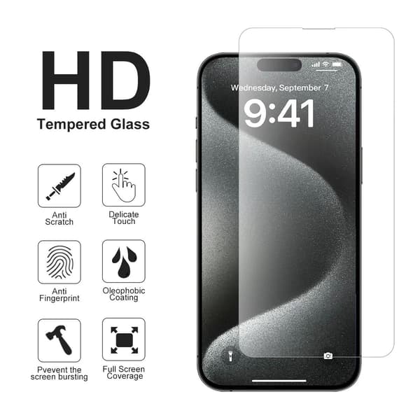 Skärmskydd iPhone 17 Pro Härdat glas