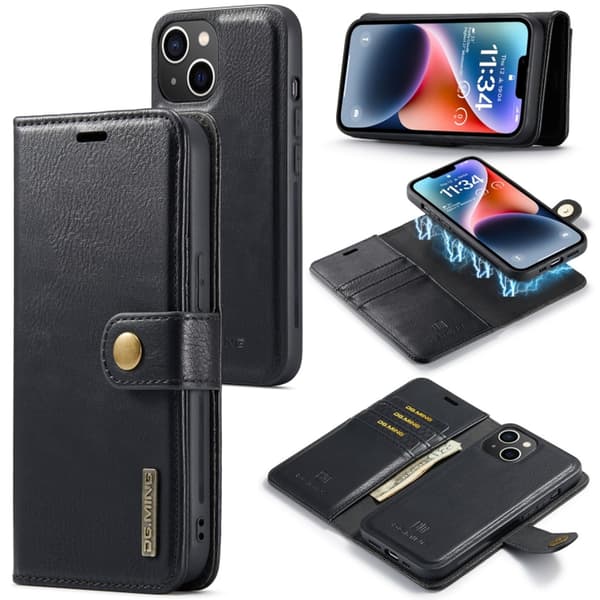 Fodral iPhone 14 PLUS - CaseMe Plånbok 2i1 Svart