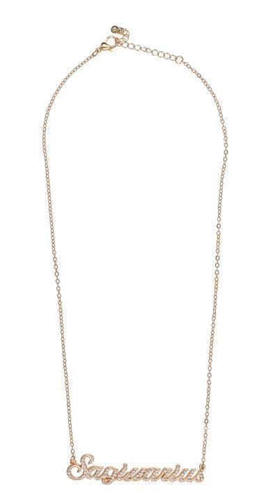 Guld Halsband med Stjärntecken: Skytten = Sagittarius