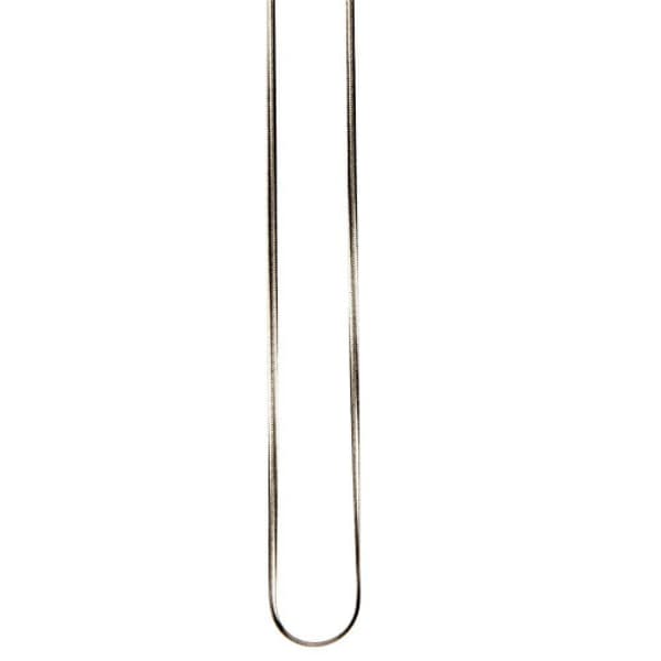 Silver Halsband i Rostfritt Stål - Platt Ormlänk / Kedja - 2 mm