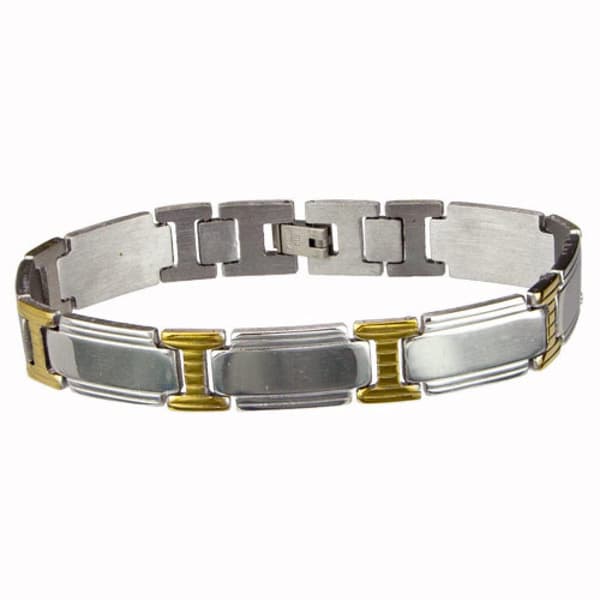 Silver & Guld Armband i Rostfritt Stål -Fin Design på Länk/Kedja