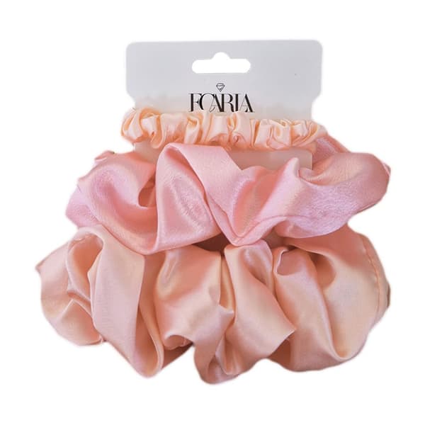 3-pack Scrunchies Hårsnoddar Hårband Håraccessoar - Rosa
