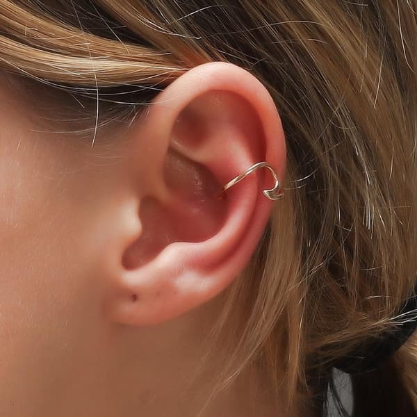 1 st Earcuff Ear Cuff Örhänge i Silver Färg