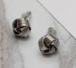 Silver Stud Örhängen - Mönstrad Knut