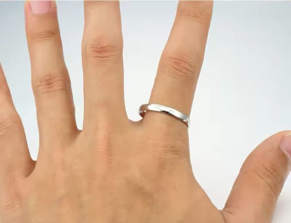 Slät Blank Rundad Silver Ring i Rostfritt Stål - 3 mm - Stl 23